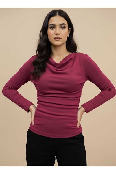 DOEDA MODA Γυναικείο ύφασμα Degaje Modal με πλαϊνό κορδόνι στο λαιμό