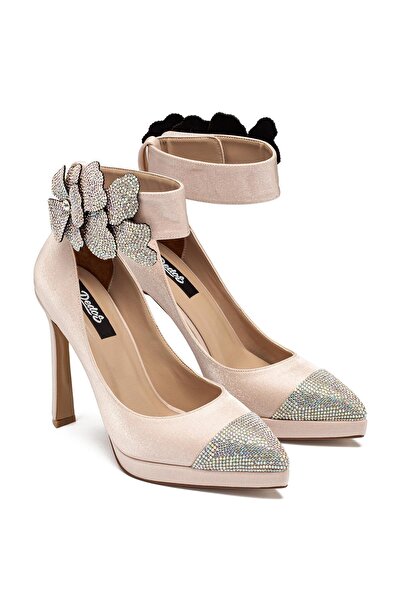 Dedos Women's Special Stone Ankle Strap High Heel Platform Shoes 6015