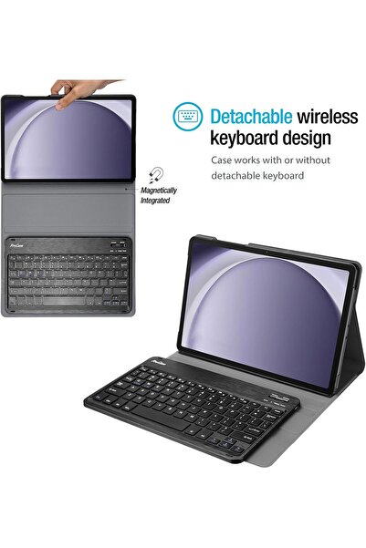 PROCASE Keyboard Case for Galaxy Tab A9 Plus 11 inch (2023) - Rose