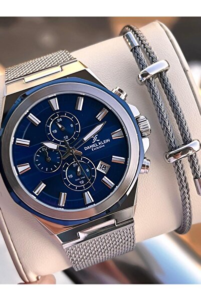 Daniel Klein Men's Wristwatch E14234.6 with Wicker Cord Italian Design Bracelet Gift 2 Years Warranty