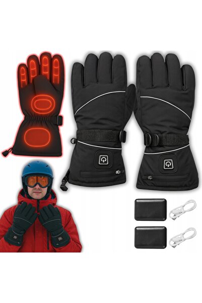 zola Heated gloves with batteries, for winter, 4000 mAh, 3 heating levels, waterproof