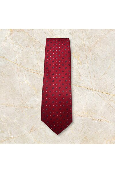 Ebrar Çeyiz Red Patterned Branded Tie