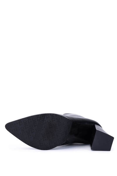 Tamer Tanca Kadın Hakiki Deri Siyah Topuklu Bot