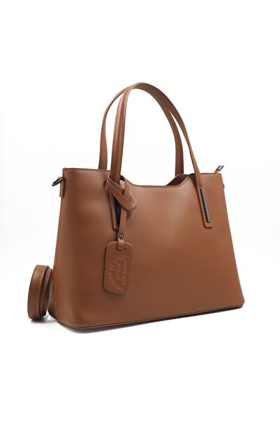Posete Fagaras Michelle Leather Purse - Camel, Genuine Leather Office Bag, Ha...