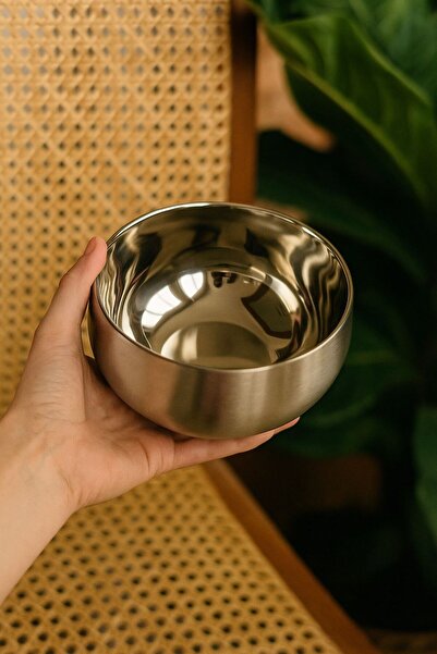 Qerhome Stainless Steel Double Wall Mixing Bowl 18 cm 1 Piece