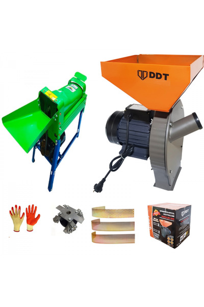 DDT Pachet promoțional Moară de cereale, treierat și știuleți, 3,5 kw + Mașin...