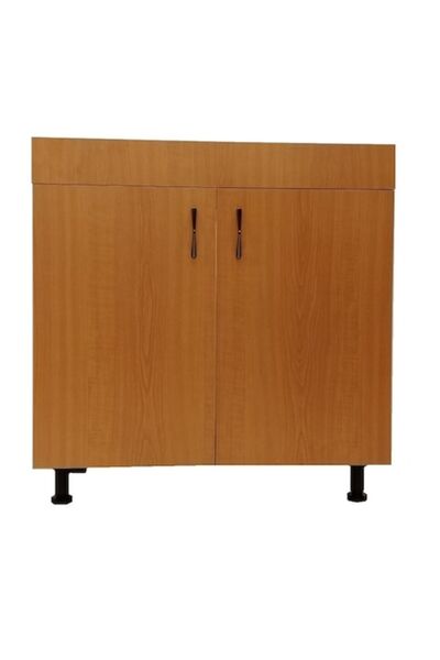 OEM Sink Cabinet for Kitchen Sink, 2 Doors, Cherry, 80x82x50 cm, 18mm PAL, Adjustable Legs