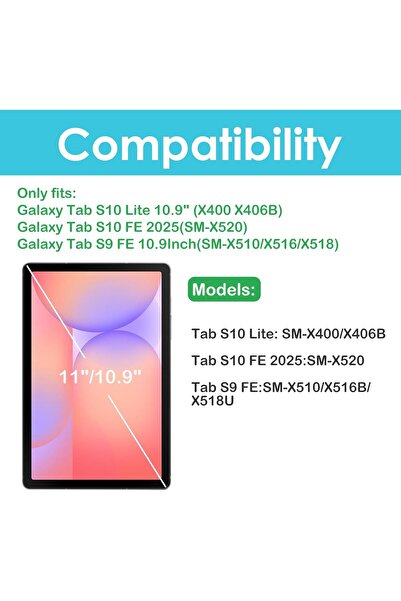 HYX 2 Pack Screen Protector for Galaxy Tab S10 Lite /Tab S10 FE / Tab S9 FE 10.9" 2023, Tempered Glass
