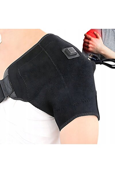zola Orteza cu incalzire pentru umar, 3 trepte, reglabila, velcro, USB, curea 82 cm, 35 x 35 cm, neagra