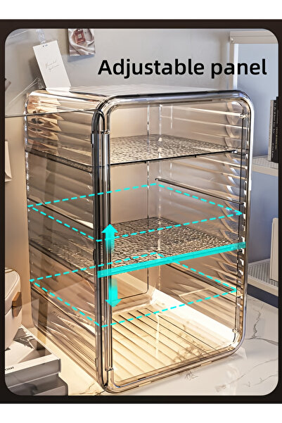 Generic Large Capacity Cosmetic Storage Box Acrylic Cosmetic Storage Rack with Adjustable Height Shelves