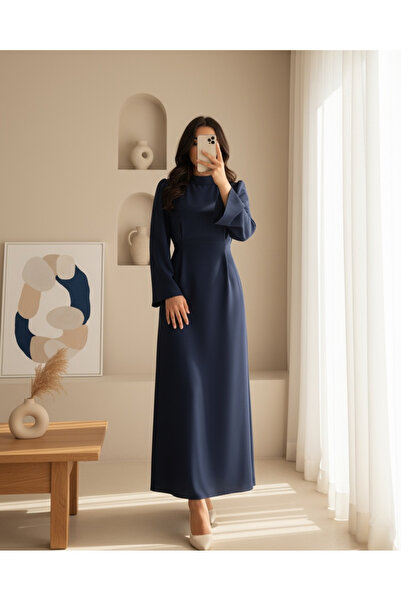 MissRunin فستان ذو طية صدر السترة وربطة عنق