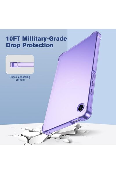 PROCASE Clear Case for Galaxy Tab A9 8.7 (2023) Slim Transparent Cover - Tinted Purple