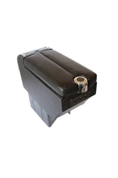 KOTO Her Araca Uygun Universal Kolçak Kol Dayama Çift Kapaklı Siyah 3 USB li