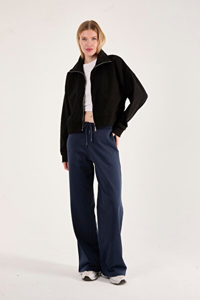 Store 100% Cotton Full Zip Women's Sweatshirt + Pants Combination (2 Pieces)