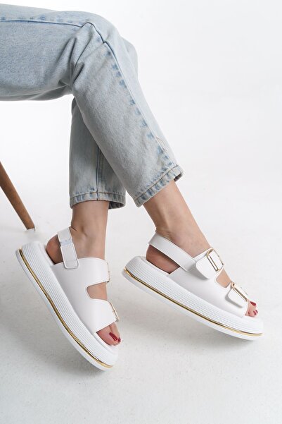 FEMME Sandale de zi cu zi pentru femei Elina, cu talpă înaltă, cu bretele, cu...