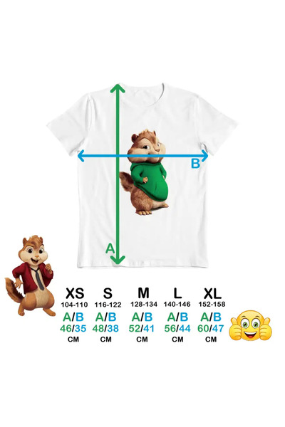 OEM Children's T-shirt for Girls Theodore Alvin The Chipmunks