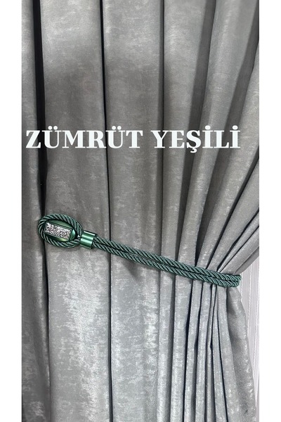 Helezoni Perde Toplayıcı Mıknatıslı Lüx Taşlı Magnet Perde Aksesuarı 1 Adet Perde Tutucu