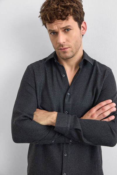 Back And Bond Back & Bond Regular Fit Classic Collar Long Sleeve Shirt Men's Shirt B35W20003 103