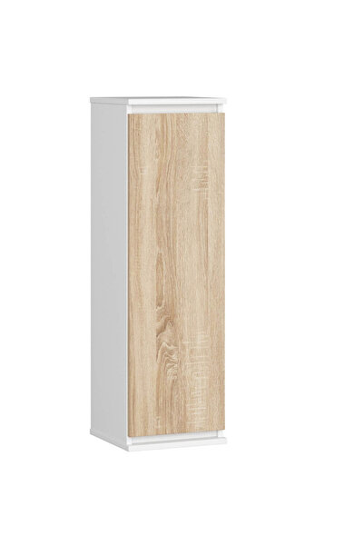 SERSIMO Wall-mounted cabinet, with door and 3 internal shelves, 16 mm chipboard, 30x30x99 cm, sonoma oak