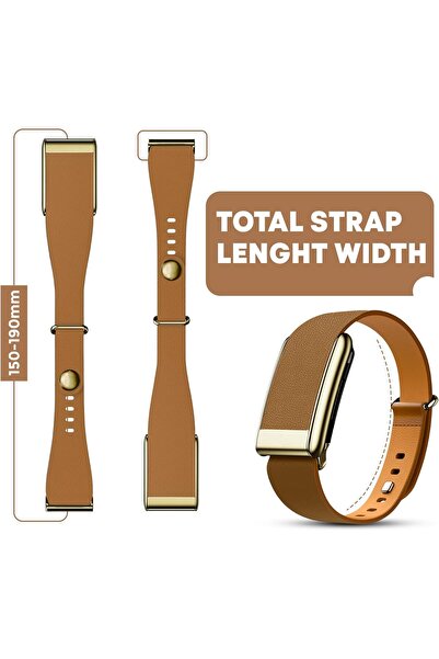 Gene souqo Luxe Tapered Leather Replacement Band Compatible with WHOOP 5.0, One, Peak, Life