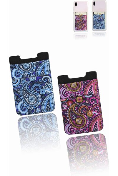 Sweet seven Mobile Phone Back Cards, 2pc Adhesive Pocket Wallet for Phone