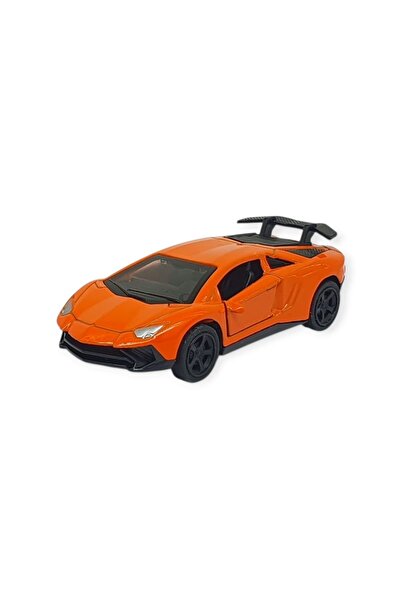 Vardem Pull and Drop Metal Small Cars 8 cm - 6411A-11 - Orange