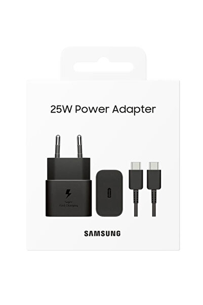 Samsung 25w Süper Hızlı Orijinal Şarj Cihazı ( Adaptör + Kablo ) EP-T2510XBEGEU A06 / A16 / A26 / A07 / A17