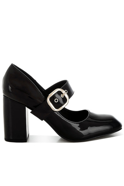 london Rag Women Block Heel Mary Jane Sandals in Black