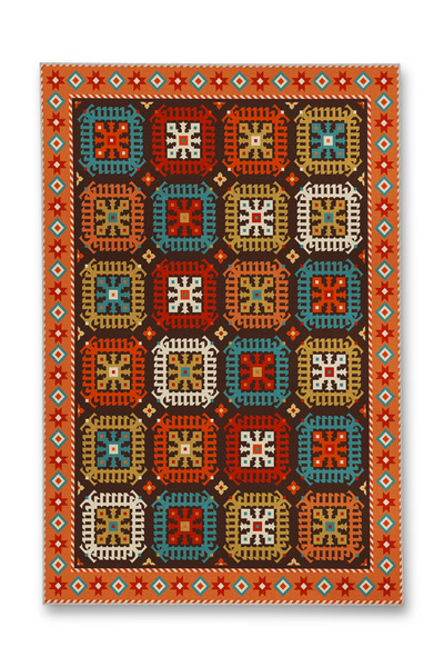 Rugs Modern Halı سجادة موسو التقليدية ذات النمط المزخرف والقاعدة المنسوجة، سج...