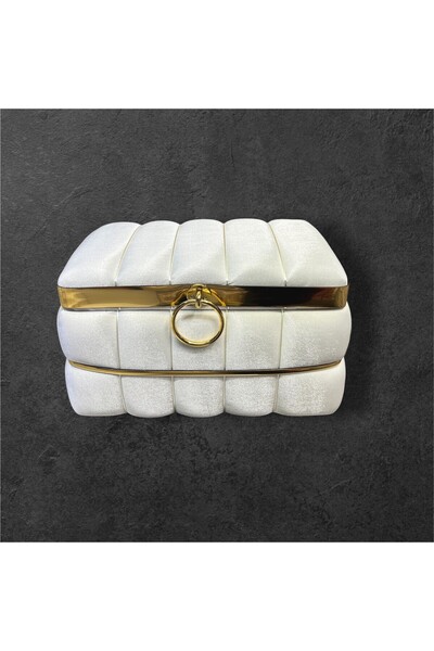 Özlem Kozmetik Imported Fabric Makeup Shaving Box (Ecru)