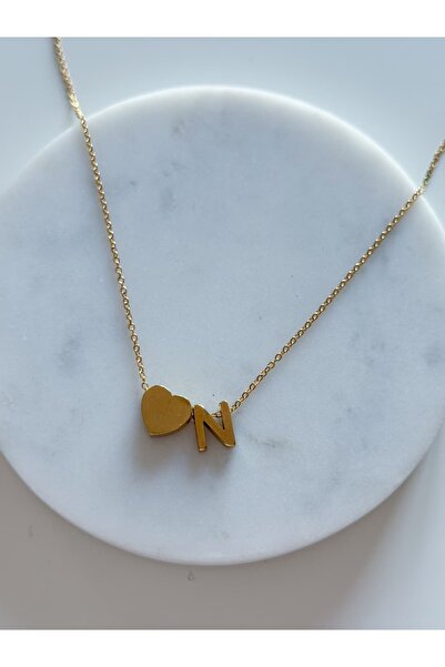 CHARMLUCKY Heart Letter Necklace