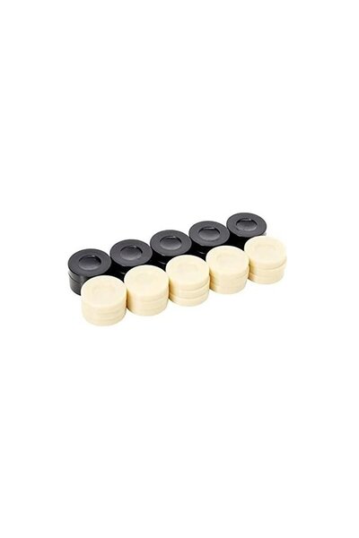 Limmy Backgammon Pieces Black and White Colored Backgammon Pieces Replacement