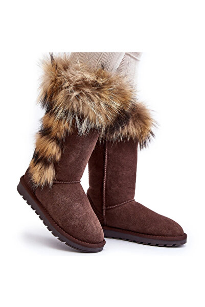 BOTO Women's Snow Boots with Leather Lining Brown Balvin 37