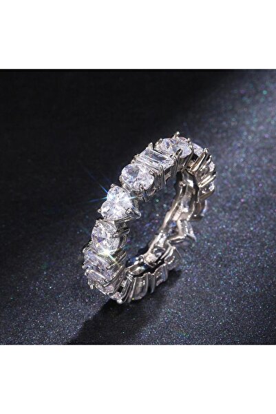 Pursehuit Inel de tenis argintiu cu pietre de zirconiu, Sidonia C4 - 7 (circu...