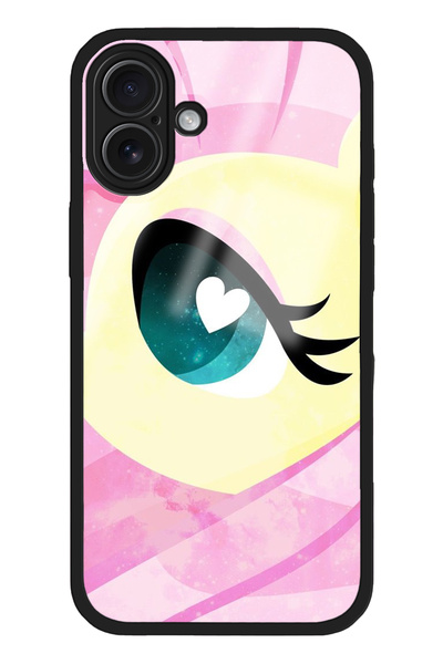 WANNA PROTECT حافظة هاتف آيفون 16 ذات نمط فلترتاشي مطبوع لامعة مع حماية للكاميرا