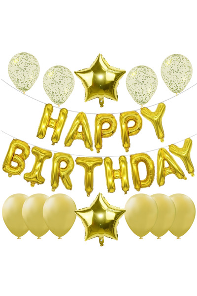 SDEPOT "Happy Birthday" foil balloon set, SDEPOT, and latex balloons, for par...