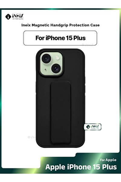 ineix غطاء واقٍ مغناطيسي 3 في 1 مع حزام معصم وحامل لهاتف iPhone 15 Plus