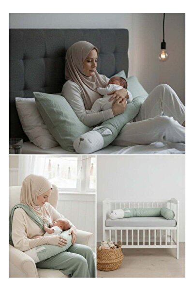 Fun Moment Soft multi-use baby protection pillow and baby Nursing Pillow Linn fabric 170×40×19 cm