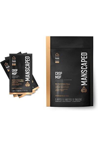 Manscaped Crop Mop On-The-Go Individually Wrapped Ball Wipes, 15 Pack
