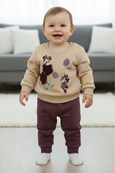 EYMİRGİYİM طقم أطفال بناتي مكون من قطعتين من موديل مبطن بالصوف من باباتيالاي،...