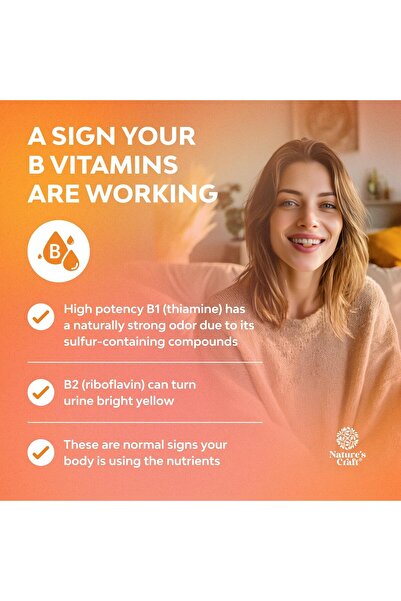 Natures Craft Super Vitamin B Complex for Women & Men - B Vitamins Blend - 100 Tablets