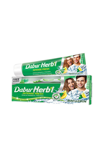 dabur herb'l Dabur Mint & Lemon Toothpaste + Toothbrush - 150g