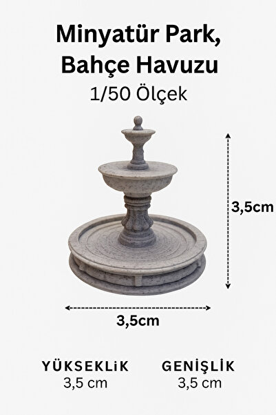 Köseoğlu Park, Bahçe Havuzu - 1/50 Ölçekli 1:50 3,5 cm - Figür, Maket, Minyatür