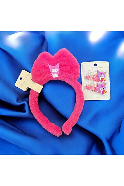 Store Kuromi Plush Children's Crown & Kuromi Sequin Hair Clip Set