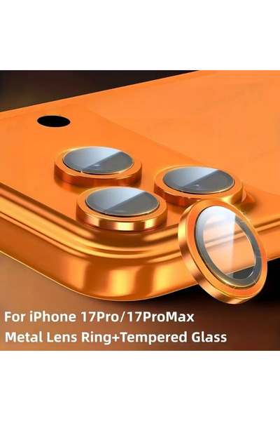 nexiva iPhone 17 Pro Orange Sapphire Camera Protector Lens Anti-Static Full Protection