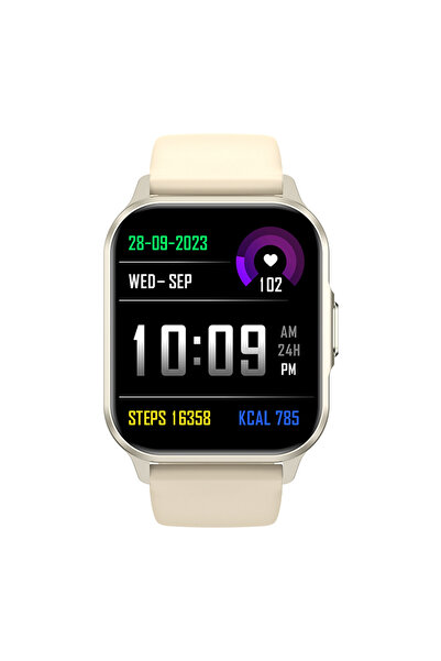 Ixiu ® ZW36 Unisex Smartwatch - 1.83" HD Display, Health Monitoring, Sports Modes, Beige Band