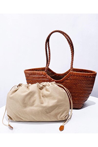Birs Atelier Zizo Mama Genuine Leather Hand Woven Bag