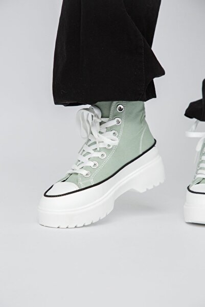 Bello Star Women's Sports Shoes Type High-top Sneakers with Laces Green BS115BO2307069