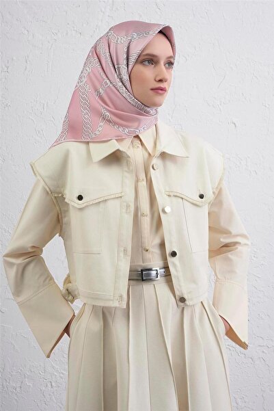 Armine Eșarfă din twill de mătase pură cu modele geometrice 9427D 86