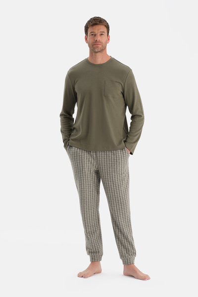 Dagi Crew Neck Long Sleeve Pajama Set